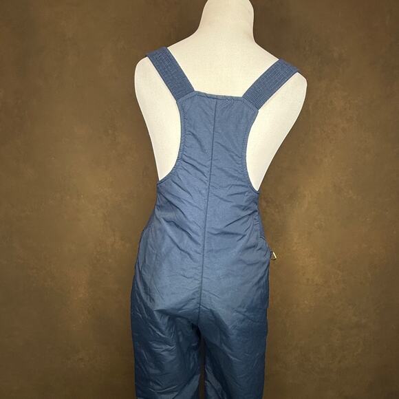 Vintage 1980s Swing West Women’s Blue Insulated Ski Overalls Made in USA Size 10 - Picture 4 of 11